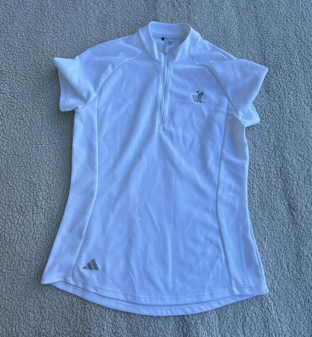 Adidas Performance Women's White Quarter-Zip Golf Polo Shirt with Innisbrook Log